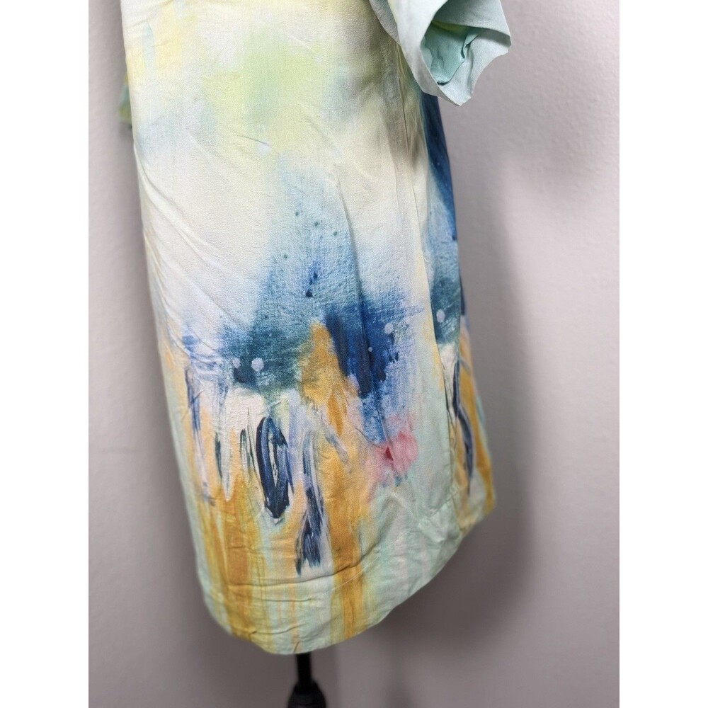 Maeve Anthropologie Silk Shift Dress Womens Small Abstract Print Short Sleeve - Picture 14 of 16